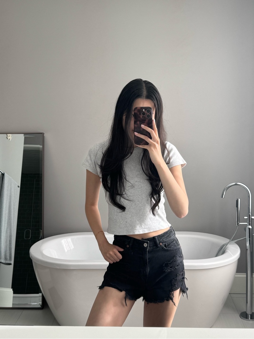 American Eagle Outfitters Black Denim Shorts
